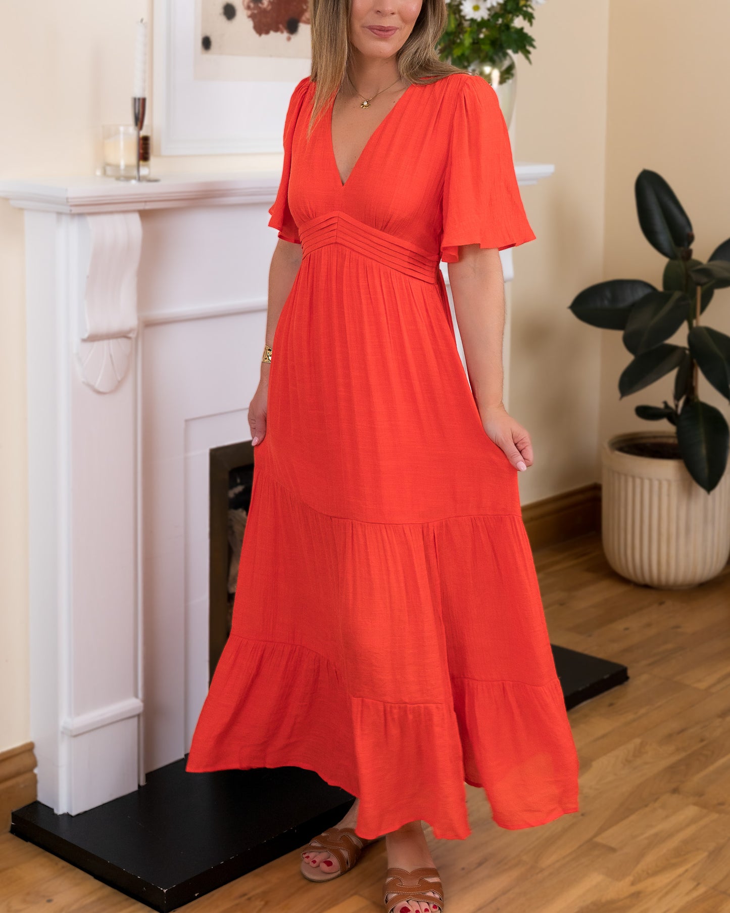 Coral Murcia Maxi Dress