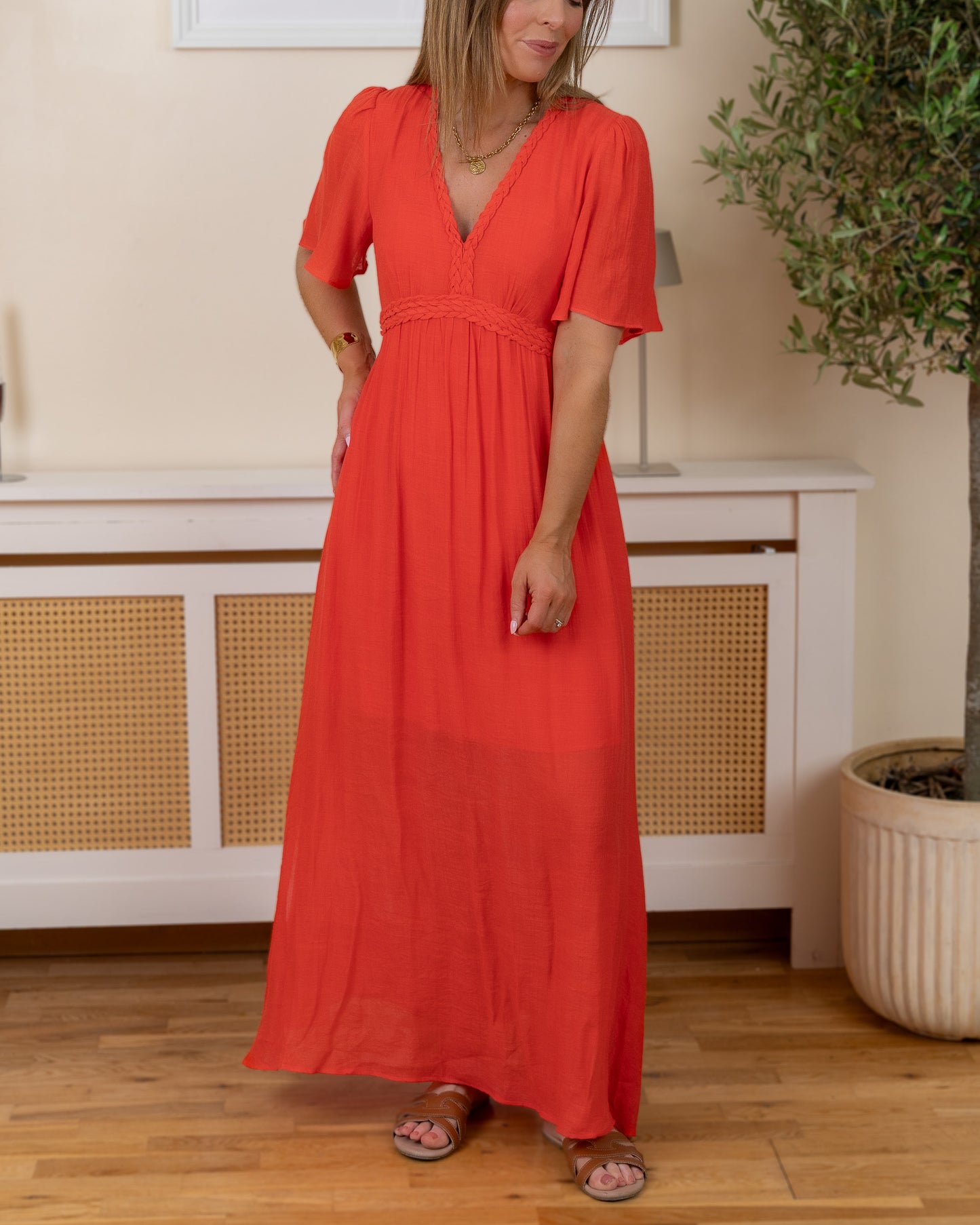 Coral Verona Maxi Dress