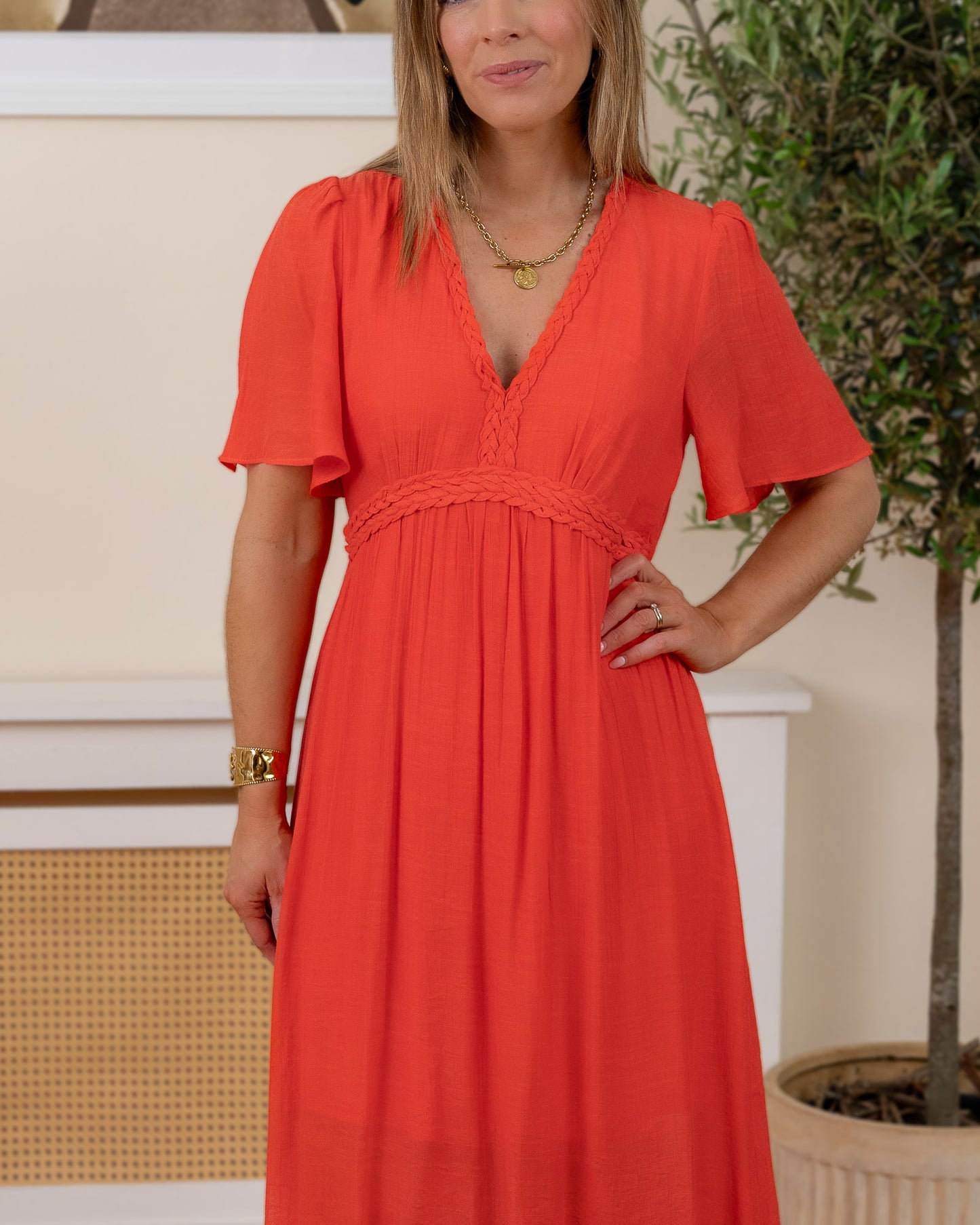 Coral Verona Maxi Dress