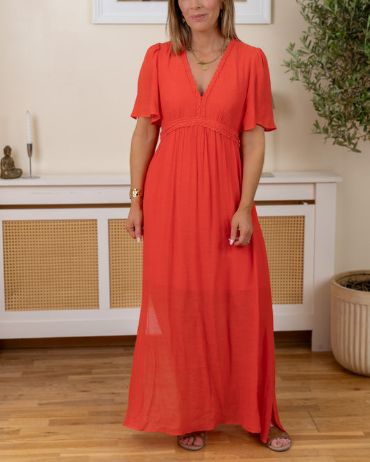 Coral Verona Maxi Dress