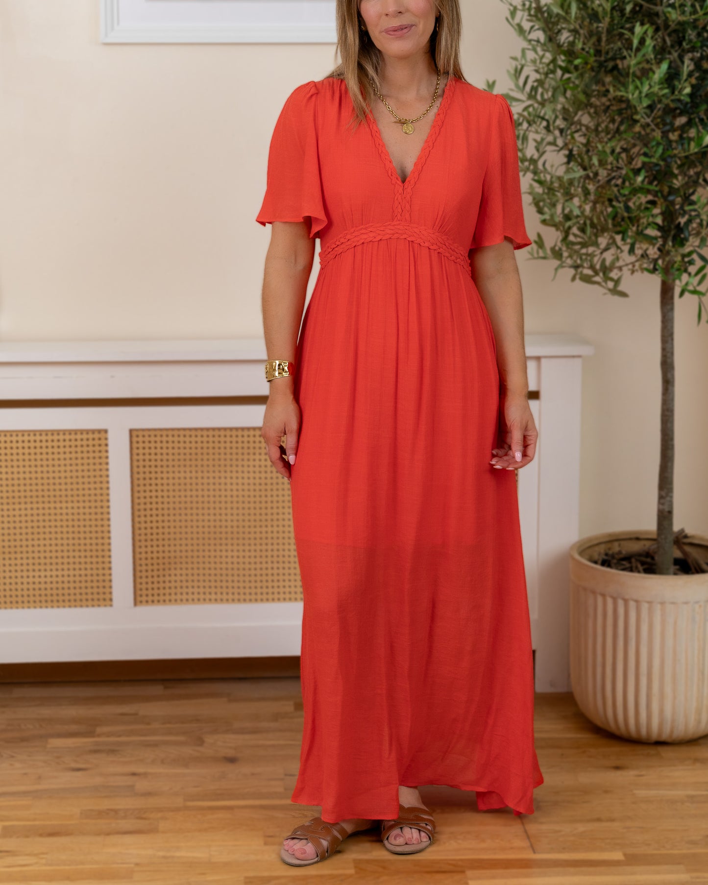 Coral Verona Maxi Dress