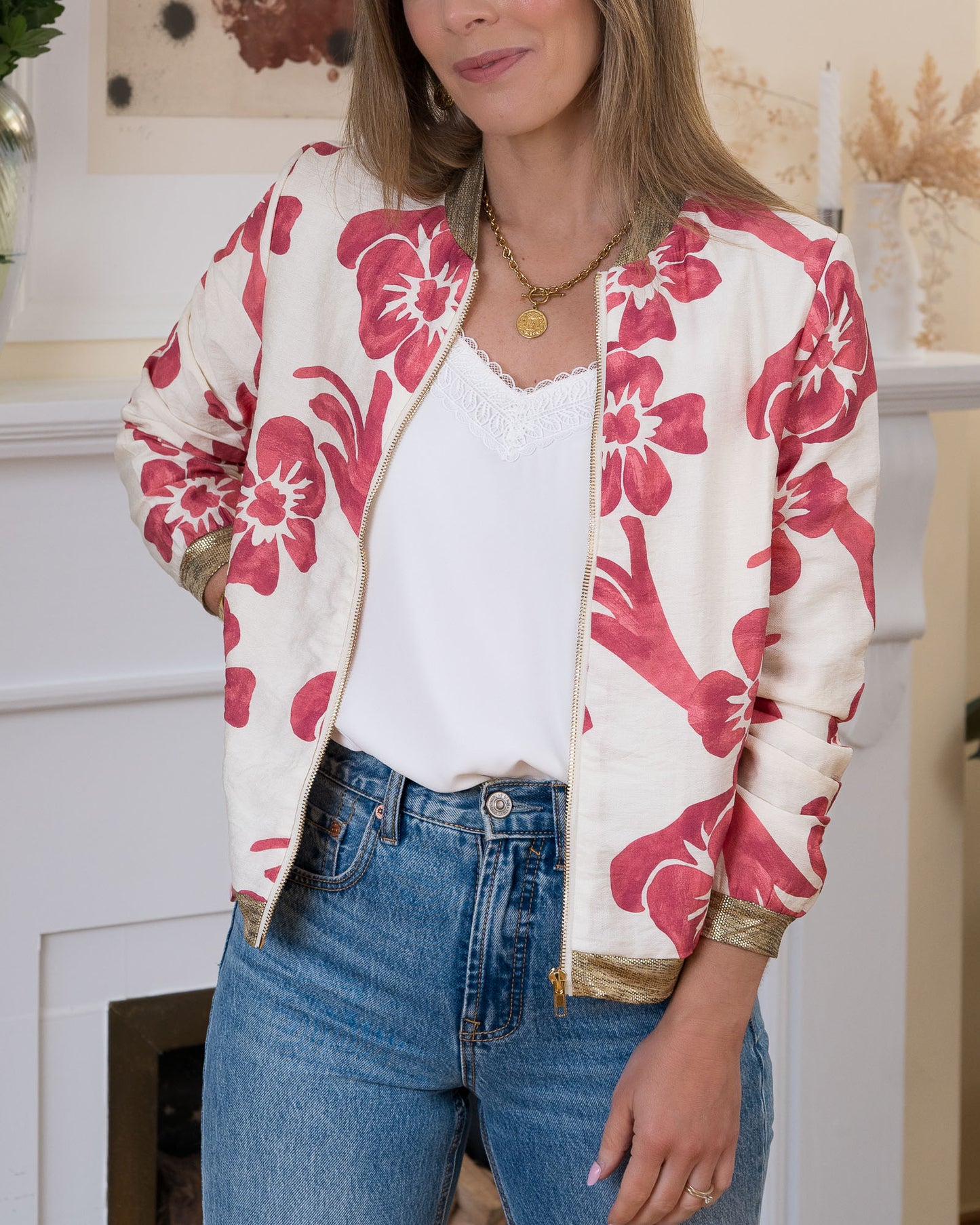 Rose Singapore Bomber jacket