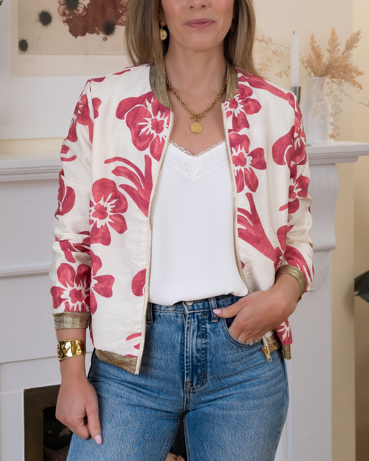 Rose Singapore Bomber jacket