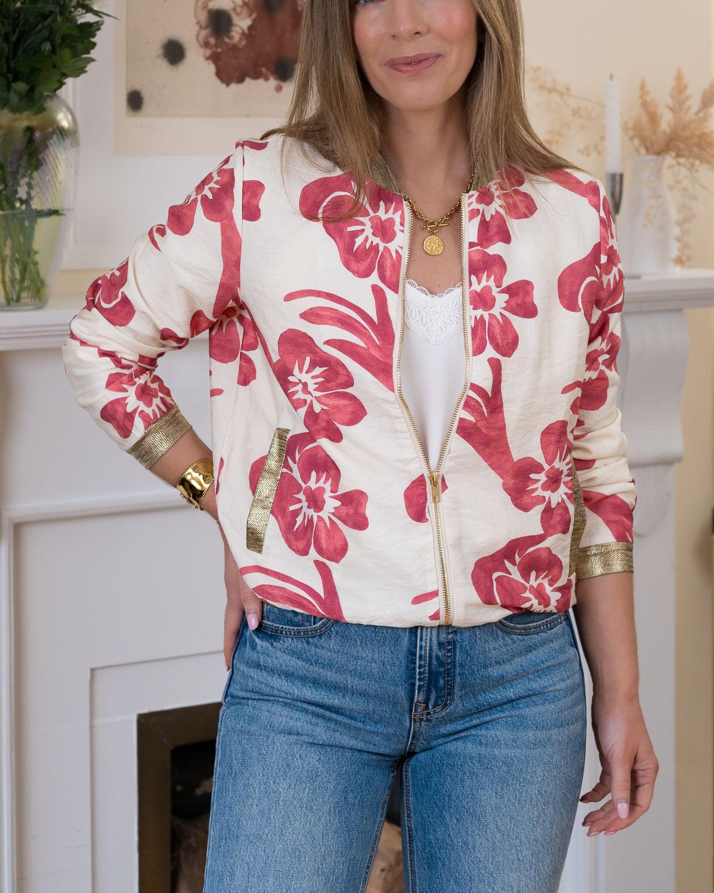 Rose Singapore Bomber jacket