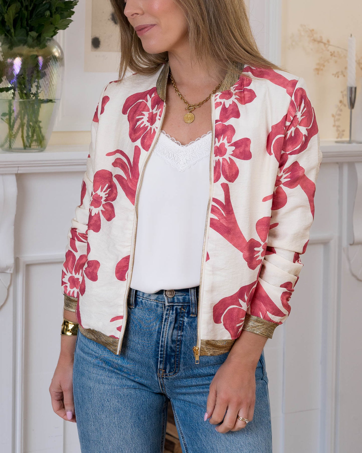 Rose Singapore Bomber jacket