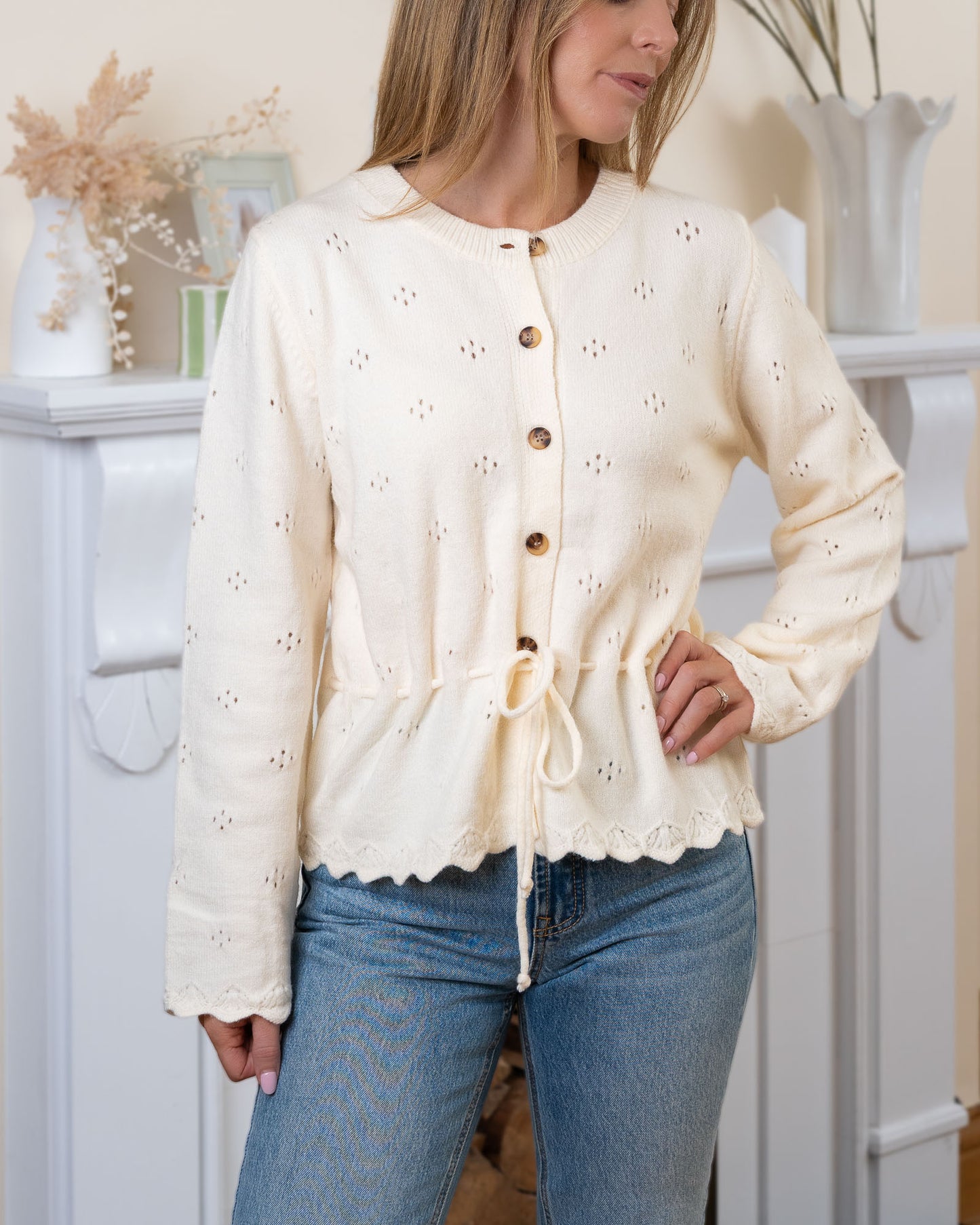 Cream Lorraine Cardigan