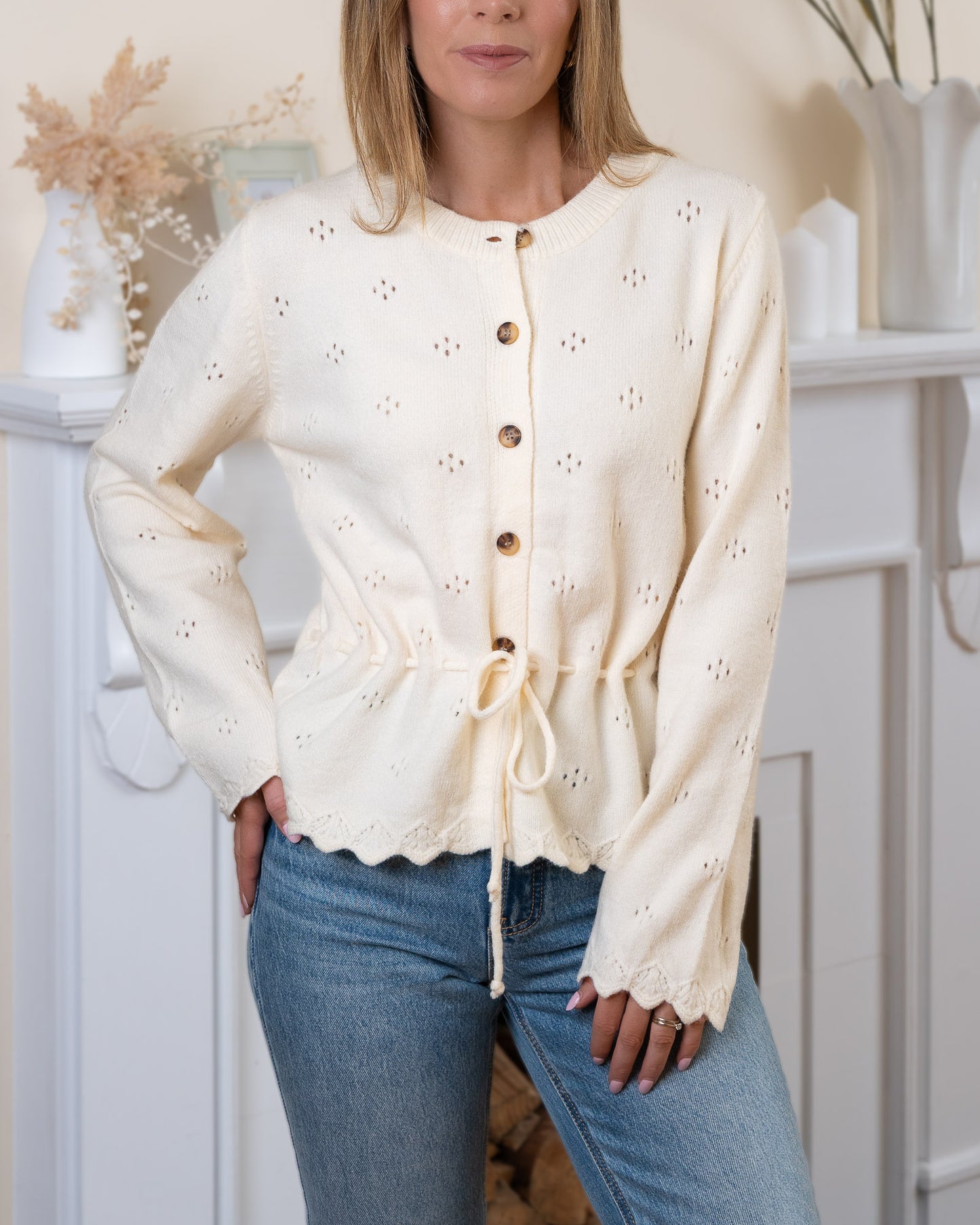 Cream Lorraine Cardigan