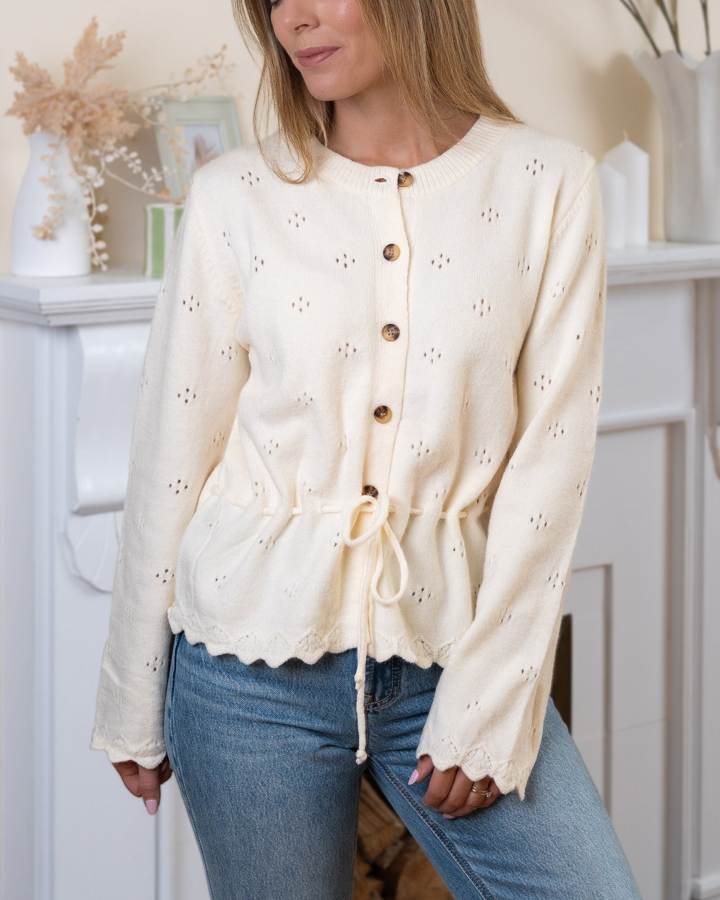 Cream Lorraine Cardigan