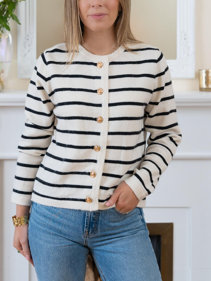 Debbie Striped Cardigan