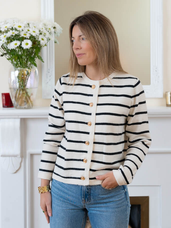 Debbie Striped Cardigan