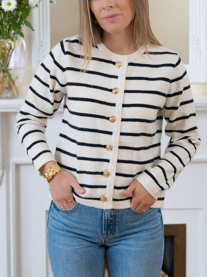 Debbie Striped Cardigan