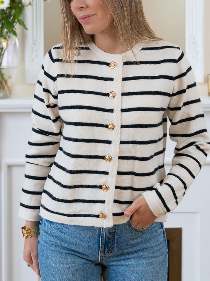 Debbie Striped Cardigan