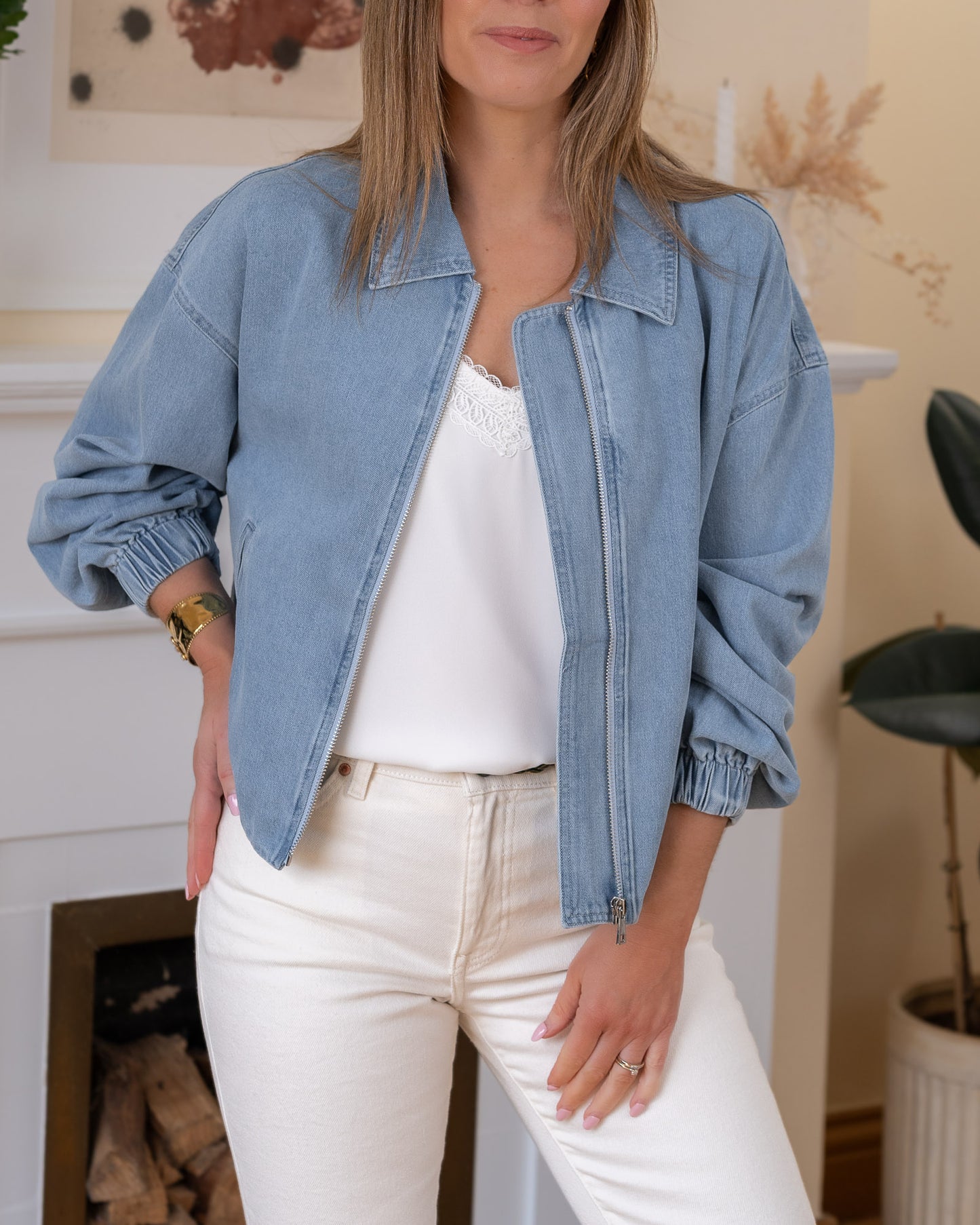 Denim Genova Bomber jacket
