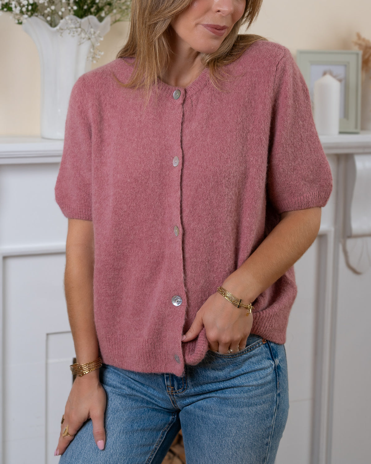 Dusty Pink Anna Cardigan