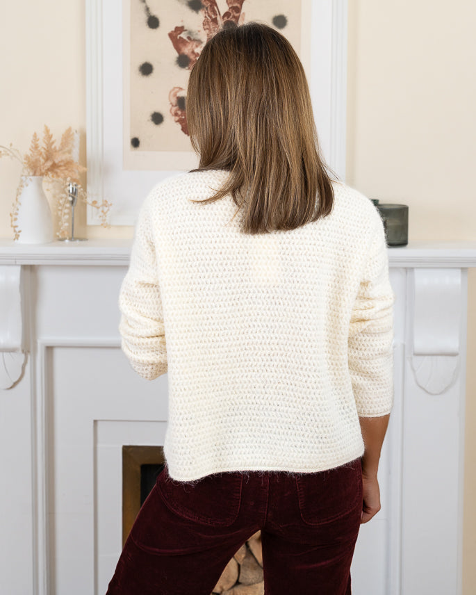 Ecru Camelia Cardigan