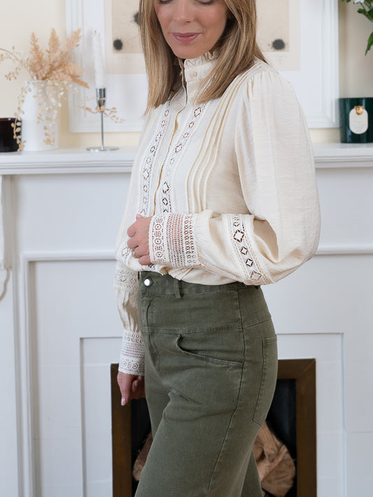 Cream Elizabeth Blouse