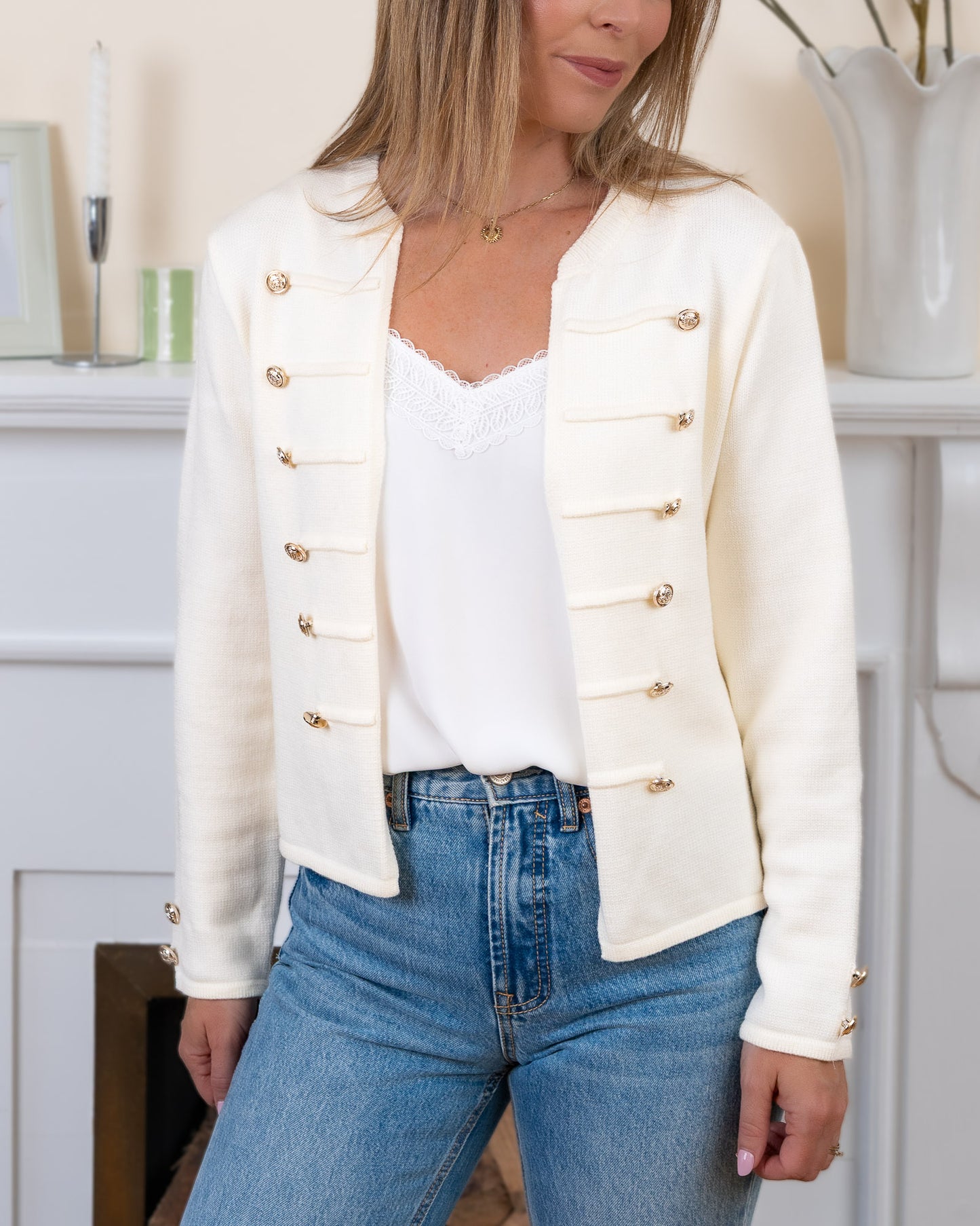 Ecru Fiona Cardigan