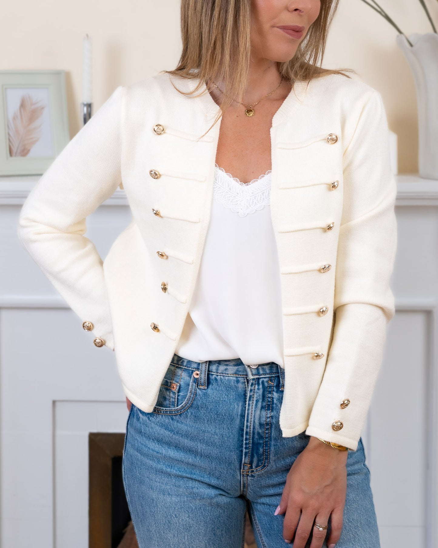 Ecru Fiona Cardigan