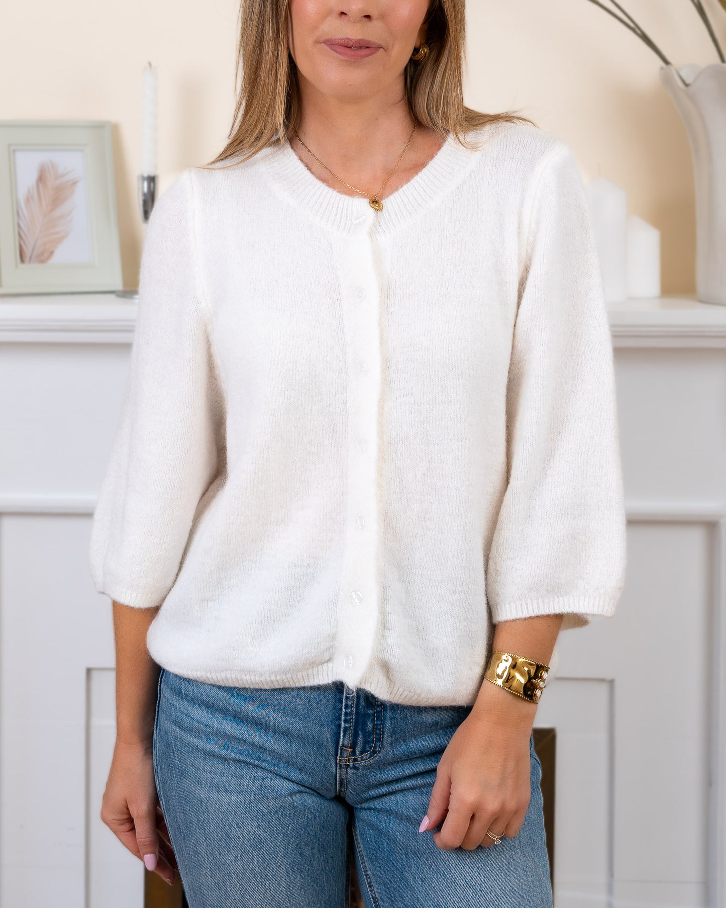 Ecru Milan Alpaca cardigan