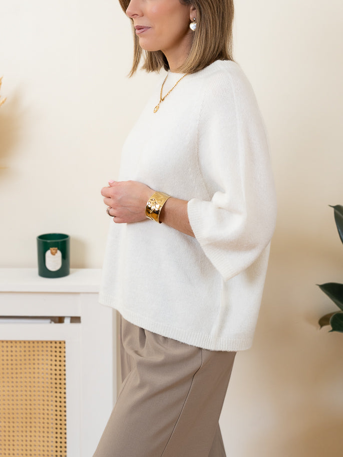 Ecru Noa Alpaca Jumper