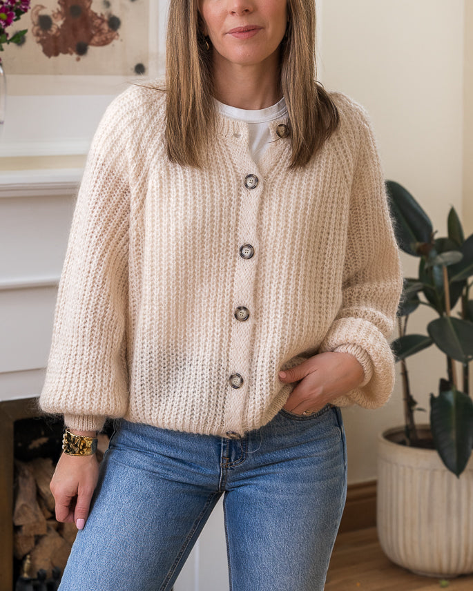 Soft Ecru Ollie Cardigan