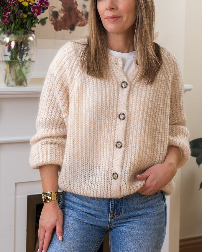Soft Ecru Ollie Cardigan