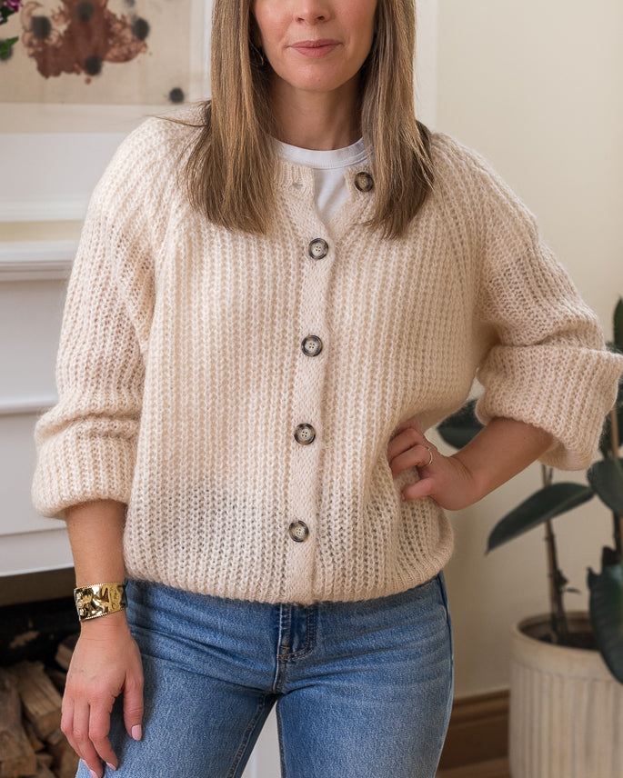 Soft Ecru Ollie Cardigan