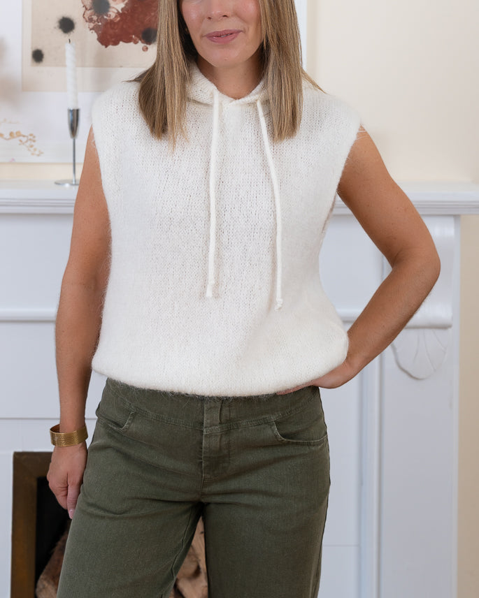 Ecru Sarah  Alpaca Hoodie