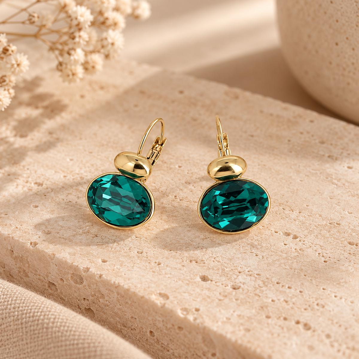 Emerald Green Vivine Earrings
