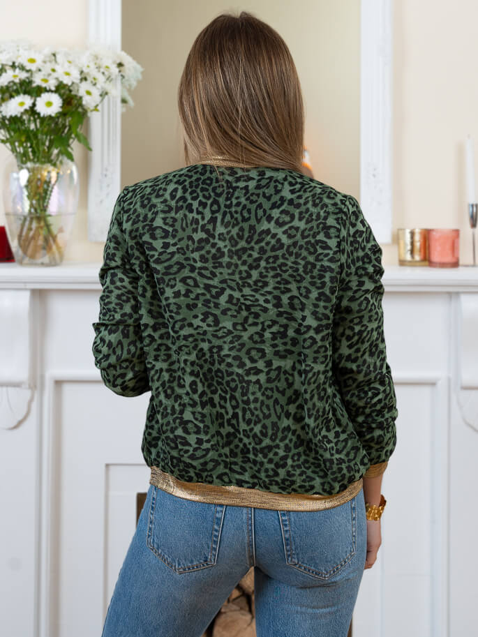 Green Leo bomber Jacket