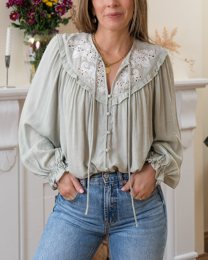 Green Alba Blouse