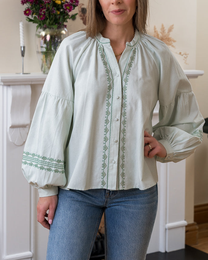 Green Irene blouse