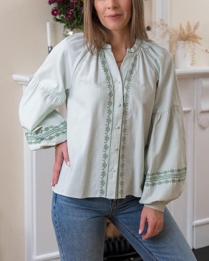 Green Irene blouse