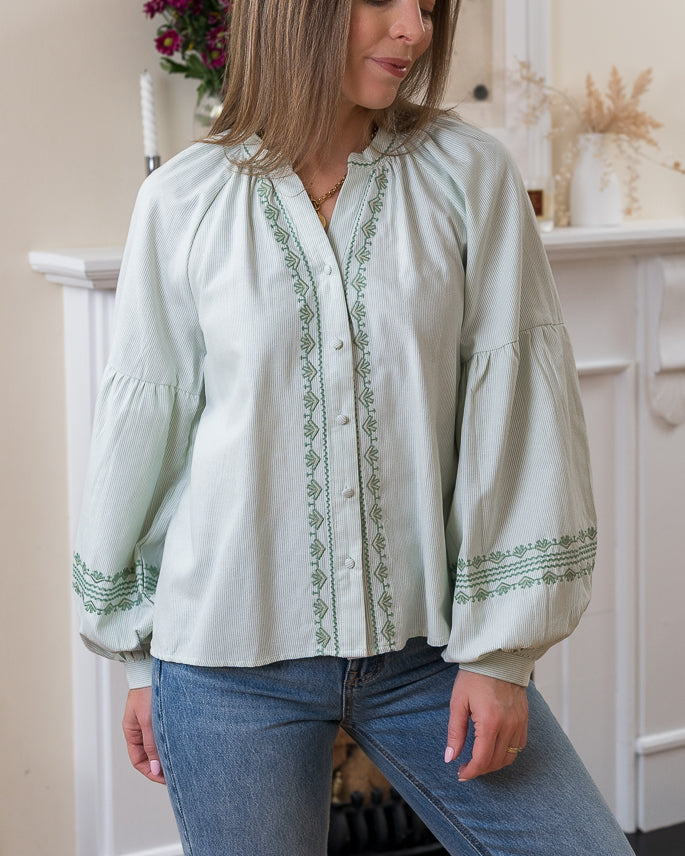 Green Irene blouse
