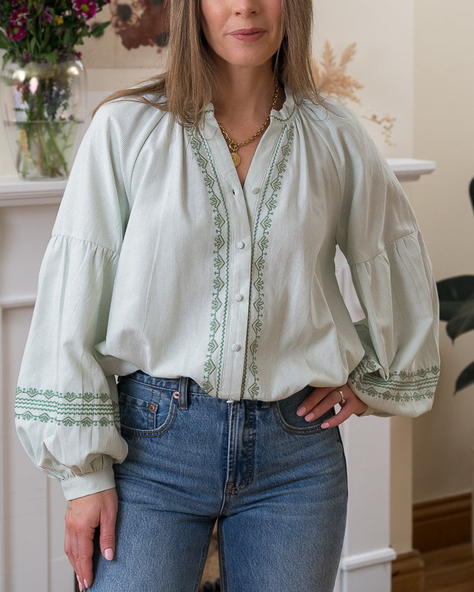 Green Irene blouse
