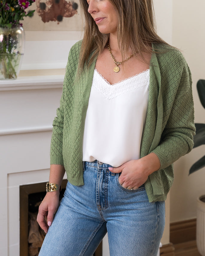 Green Martha Cardigan