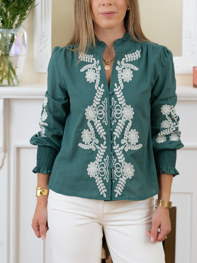 Green Nadia Blouse