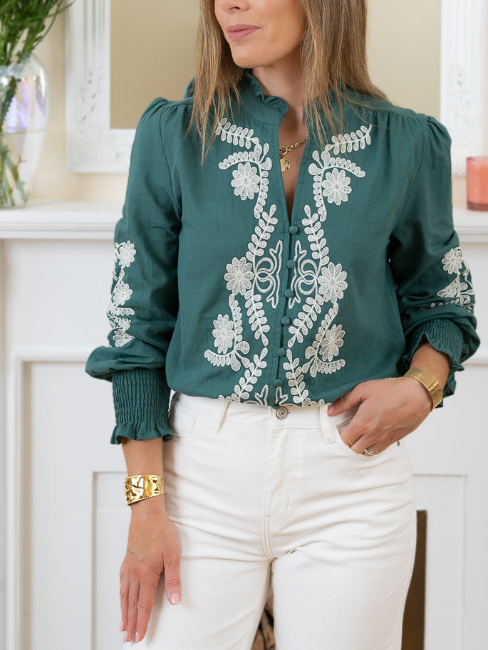 Green Nadia Blouse