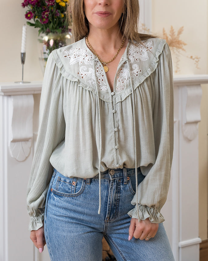 Green Alba Blouse