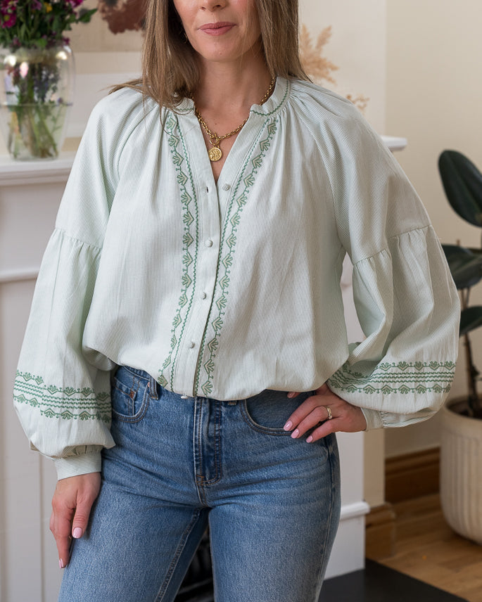 Green Irene blouse