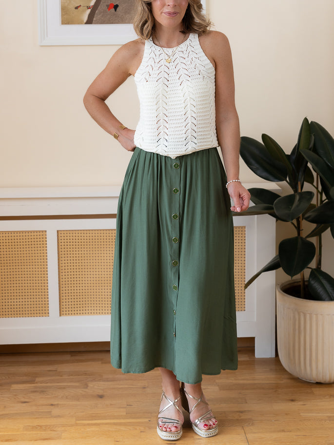 khaki Harriet Skirt