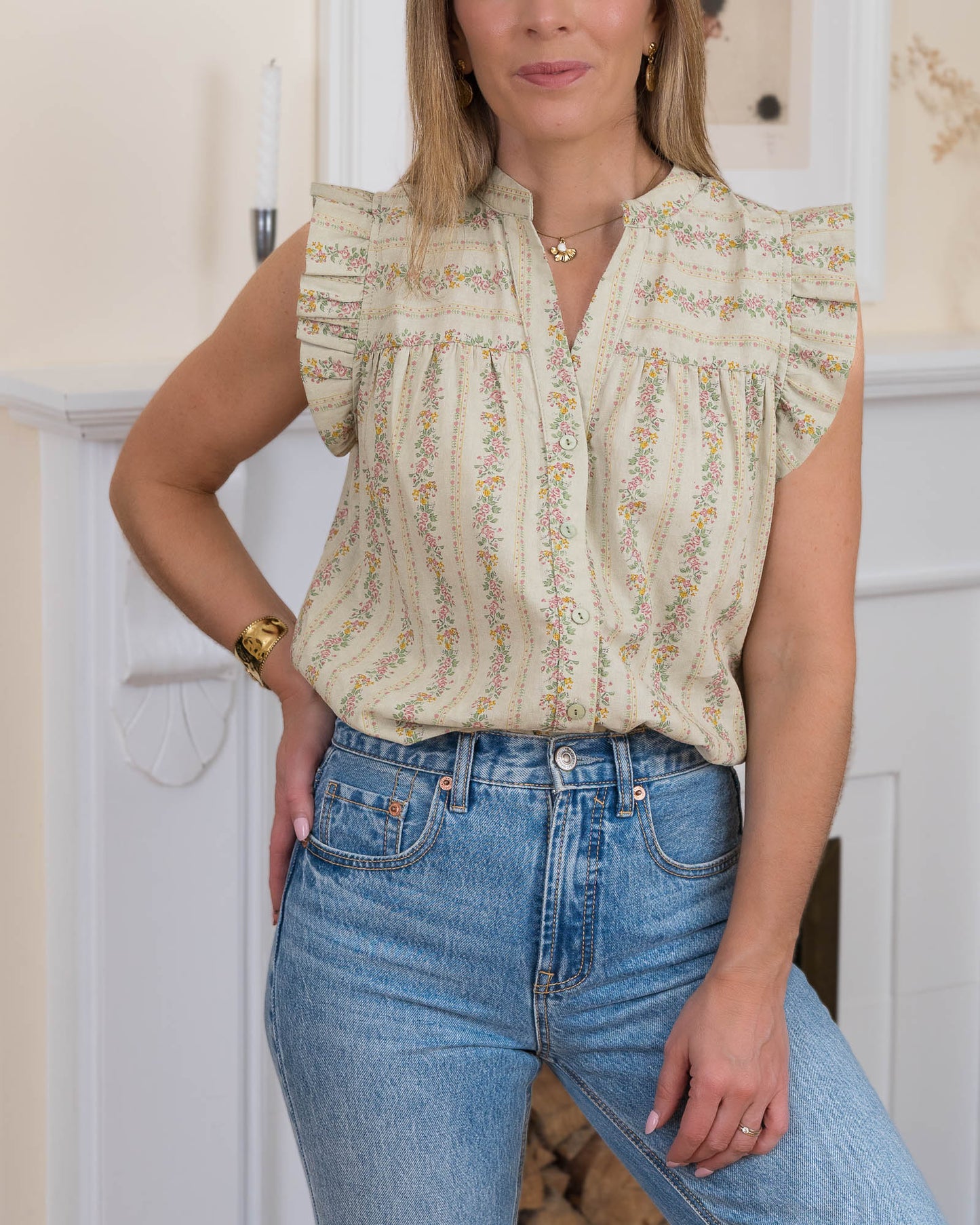 Khaki Valerie blouse