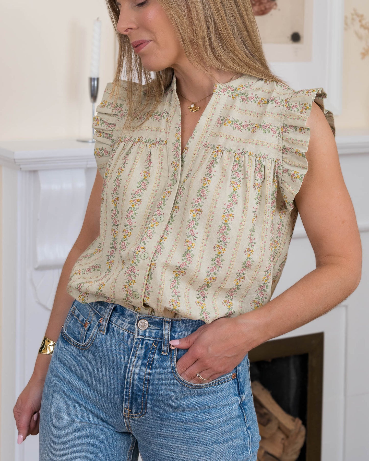 Khaki Valerie blouse
