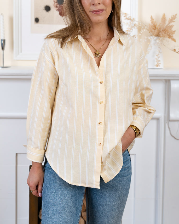 Lemon stripe Bodie shirt