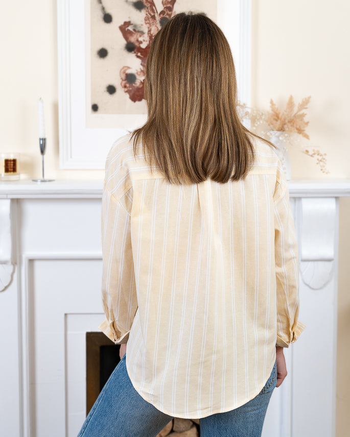 Lemon stripe Bodie shirt