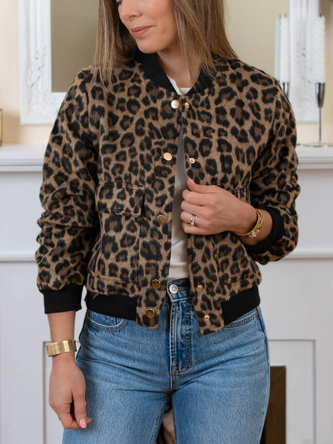 Leopard Bomber Jacket