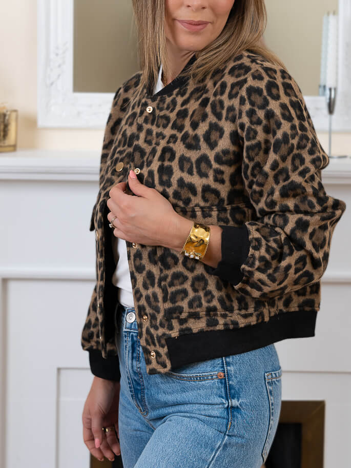 Leopard Bomber Jacket