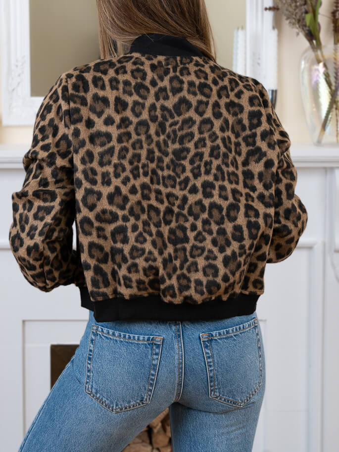 Leopard Bomber Jacket