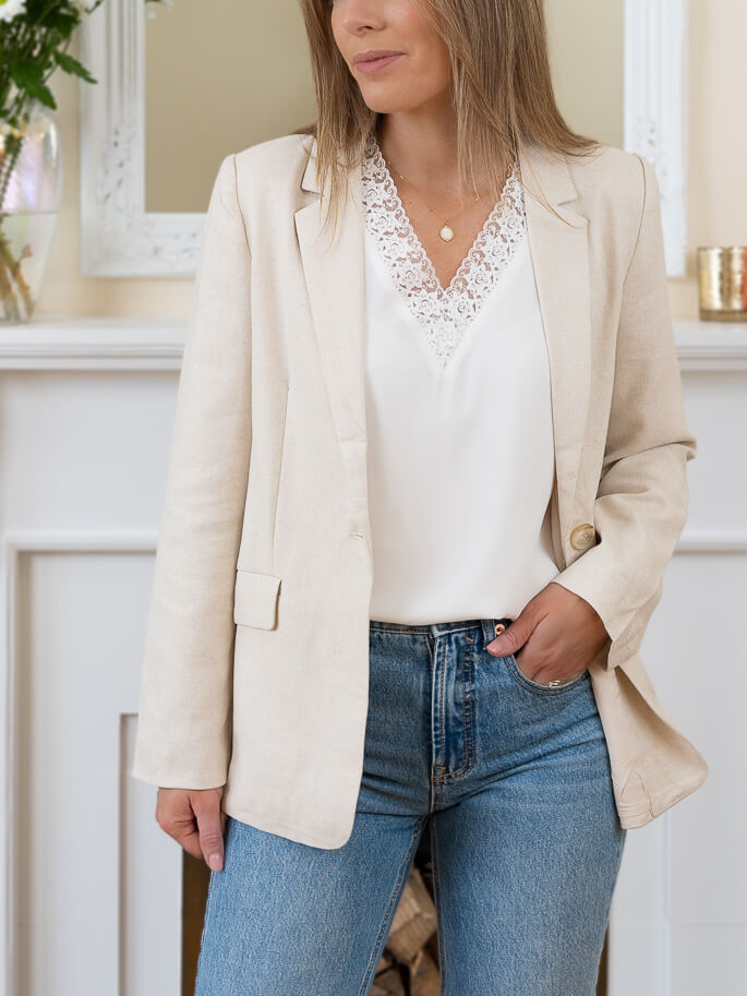 Linen style blazer