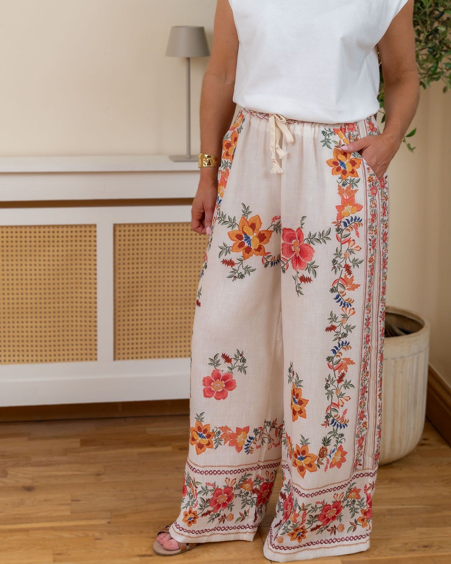 Linen Poppy Trousers